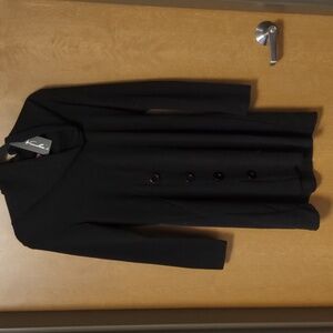 Elegant Neesha Black Decorative Button-Midi Dress - NWT